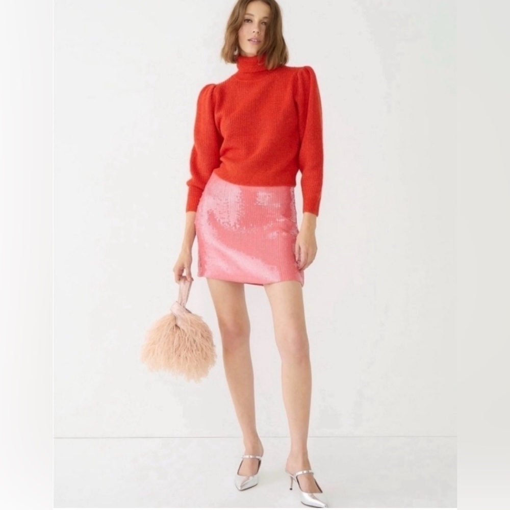 J. Crew Collection Pink Sequin Mini Skirt